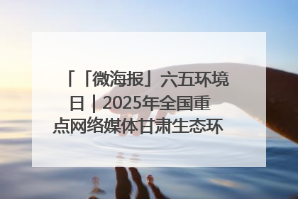 「微海报」六五环境日｜2025年全国重点网络媒体甘肃生态环保行走进兰州新区