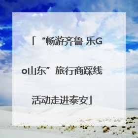 “畅游齐鲁 乐Go山东”旅行商踩线活动走进泰安
