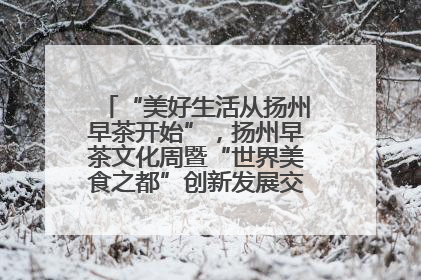 “美好生活从扬州早茶开始”，扬州早茶文化周暨“世界美食之都”创新发展交流活动启幕