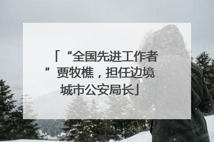 “全国先进工作者”贾牧樵，担任边境城市公安局长