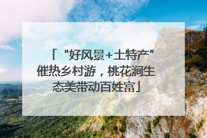 “好风景+土特产”催热乡村游，桃花涧生态美带动百姓富