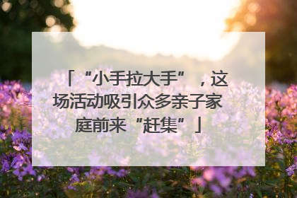 “小手拉大手”，这场活动吸引众多亲子家庭前来“赶集”