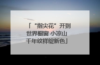 “指尖花”开到世界橱窗 小凉山千年纹样绽新色