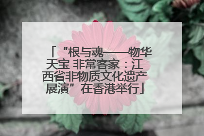 “根与魂——物华天宝 非常客家：江西省非物质文化遗产展演”在香港举行