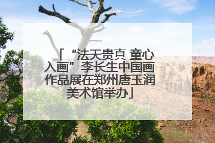 “法天贵真 童心入画”李长生中国画作品展在郑州唐玉润美术馆举办