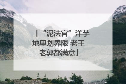 “泥法官”洋芋地里划界限 老王老郭都满意