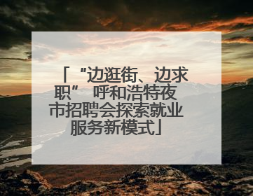 “边逛街、边求职” 呼和浩特夜市招聘会探索就业服务新模式