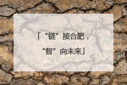 “链”接合肥，“智”向未来