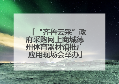 “齐鲁云采”政府采购网上商城德州体育器材馆推广应用现场会举办