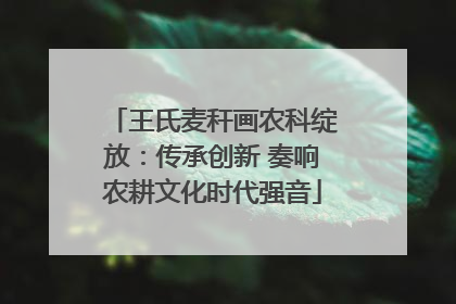 王氏麦秆画农科绽放：传承创新 奏响农耕文化时代强音