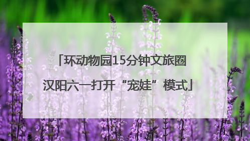 环动物园15分钟文旅圈 汉阳六一打开“宠娃”模式