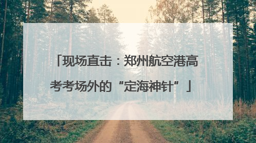 现场直击：郑州航空港高考考场外的“定海神针”