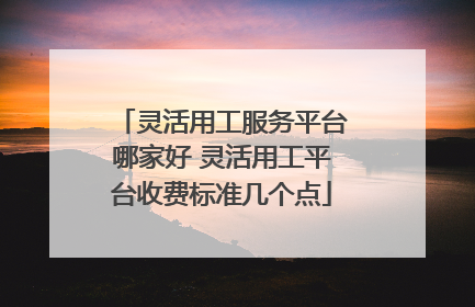 灵活用工服务平台哪家好 灵活用工平台收费标准几个点