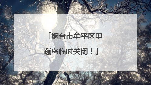 烟台市牟平区里蹦岛临时关闭！
