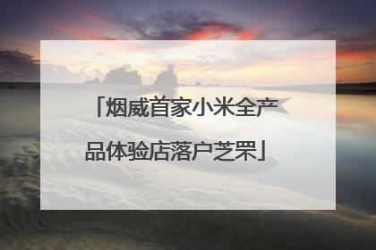 烟威首家小米全产品体验店落户芝罘