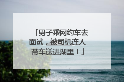 男子乘网约车去面试，被司机连人带车送进湖里！
