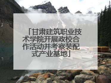 甘肃建筑职业技术学院开展政校合作活动并考察装配式产业基地