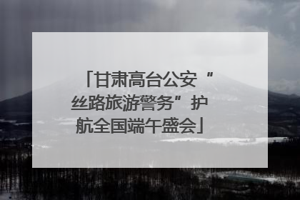 甘肃高台公安“丝路旅游警务”护航全国端午盛会