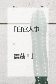 白宫人事震荡！