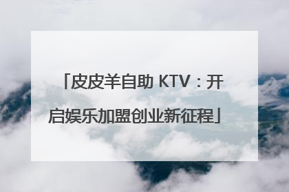 皮皮羊自助 KTV：开启娱乐加盟创业新征程