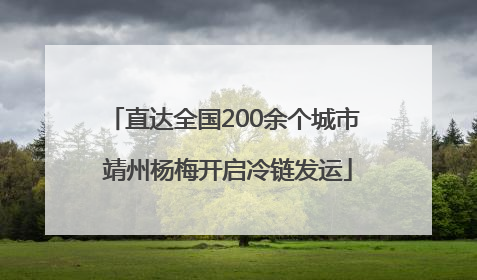 直达全国200余个城市 靖州杨梅开启冷链发运
