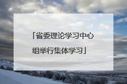 省委理论学习中心组举行集体学习