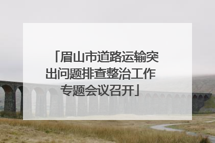 眉山市道路运输突出问题排查整治工作专题会议召开