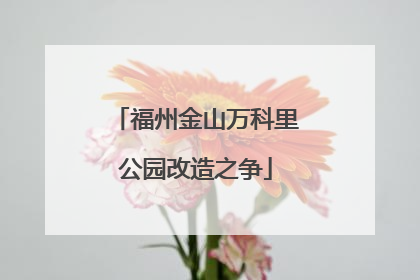 福州金山万科里公园改造之争