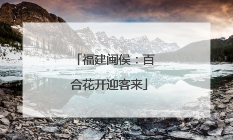 福建闽侯：百合花开迎客来
