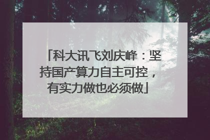 科大讯飞刘庆峰：坚持国产算力自主可控，有实力做也必须做