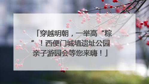 穿越明朝，一举高“粽”！西便门城墙遗址公园亲子游园会等您来嗨！