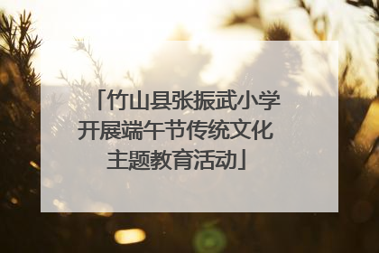 竹山县张振武小学开展端午节传统文化主题教育活动