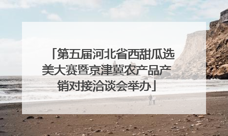 第五届河北省西甜瓜选美大赛暨京津冀农产品产销对接洽谈会举办