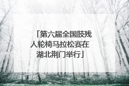 第六届全国肢残人轮椅马拉松赛在湖北荆门举行