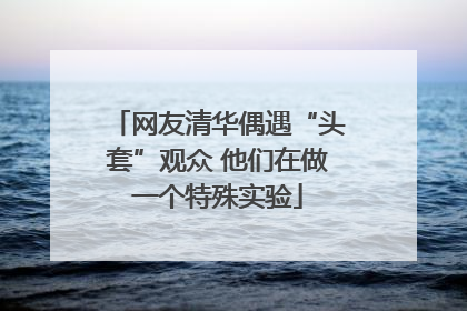 网友清华偶遇“头套”观众 他们在做一个特殊实验