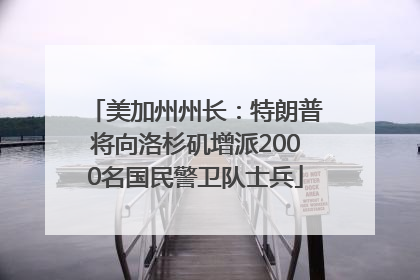 美加州州长：特朗普将向洛杉矶增派2000名国民警卫队士兵