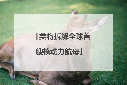 美将拆解全球首艘核动力航母