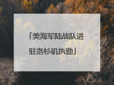 美海军陆战队进驻洛杉矶执勤
