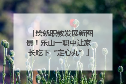 绘就职教发展新图景！乐山一职中让家长吃下“定心丸”