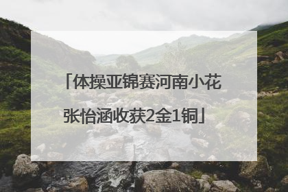 体操亚锦赛河南小花张怡涵收获2金1铜