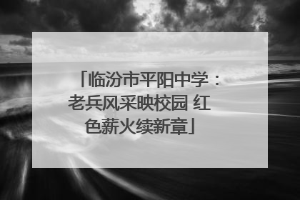 临汾市平阳中学：老兵风采映校园 红色薪火续新章