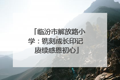 临汾市解放路小学：镌刻成长印记 赓续感恩初心