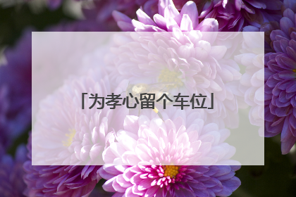 为孝心留个车位