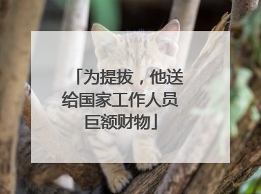 为提拔，他送给国家工作人员巨额财物