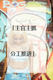 主官主抓 分工推进