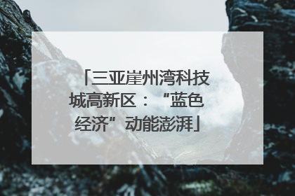 三亚崖州湾科技城高新区：“蓝色经济”动能澎湃