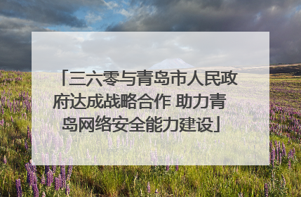 三六零与青岛市人民政府达成战略合作 助力青岛网络安全能力建设