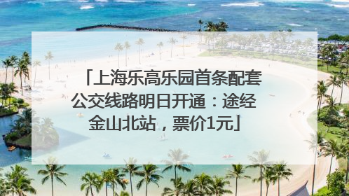 上海乐高乐园首条配套公交线路明日开通：途经金山北站，票价1元