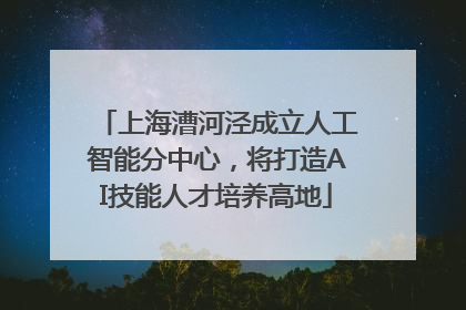 上海漕河泾成立人工智能分中心，将打造AI技能人才培养高地
