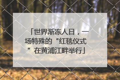 世界渐冻人日，一场特殊的“红毯仪式”在黄浦江畔举行